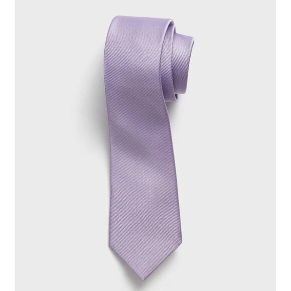 THE BLACK TUX Men's Lavender Silk Necktie - Picture 1 of 6